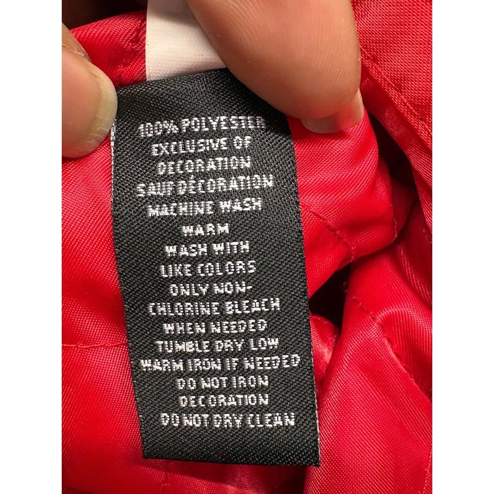 Looney Tunes Taz Red Satin Bomber Jacket Aint No Saint Tazmanian Devil Large